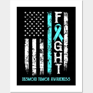 Desmoid Tumor  US Flag Posters and Art